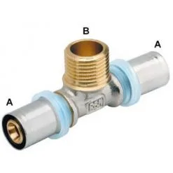 Raccord En Té - Branchement Central Mâle - 20x3/4Mx20 - 6802030 - RBM