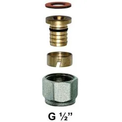 RBM Raccord à Visser Jet Line - Tube PER - Logement Plat - Femelle 15x21 Ø16