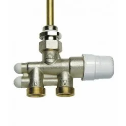 Robinet Thermostatisable 4 Voies Sèche-serviette Pas Mâle RBM M1/2 - RBM : 7540400